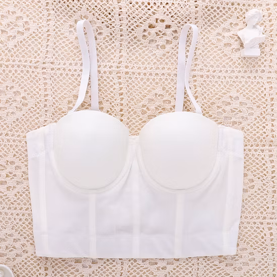 Colore puro kaki petto pad reggiseno fionda backless canotte intimo capispalla moda donna costume di scena